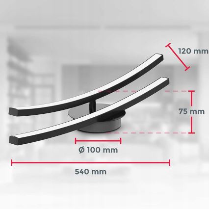 LED Deckenleuchte 2xLED/6W/230V 3000K schwarz