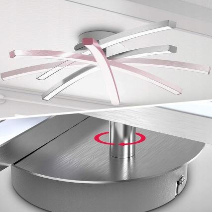 LED-Deckenleuchte 2xLED/6W/230V glänzender Chrom