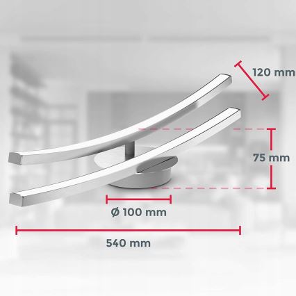 LED-Deckenleuchte 2xLED/6W/230V glänzender Chrom