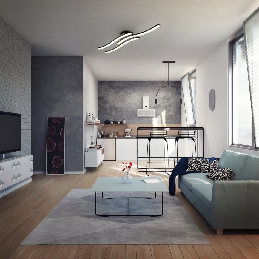 LED-Deckenleuchte 3×LED/6W/230V 2700K Schwarz