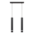 LED-Deckenleuchte an Kabel TUBA 2xGU10/4,8W/230V schwarz/glänzender Chrom