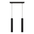 LED-Deckenleuchte an Kabel TUBA 2xGU10/4,8W/230V schwarz