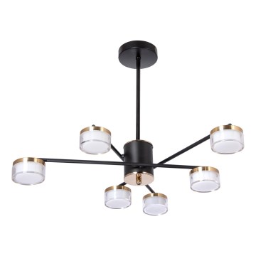 LED-Deckenleuchte an Stange 6xLED/6W/230V 3000-6500K d 59 cm golden/schwarz