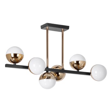 LED-Deckenleuchte an Stange 6xLED/7W/230V golden/schwarz