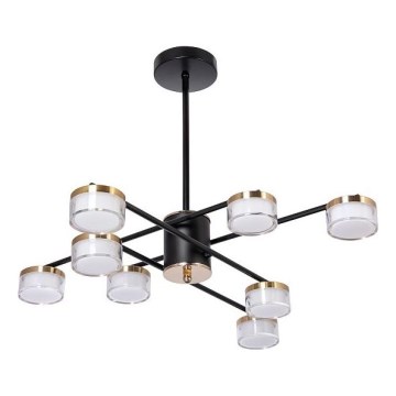 LED-Deckenleuchte an Stange 8xLED/6W/230V 3000-6500K d 68 cm golden/schwarz