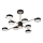 LED-Deckenleuchte an Stange 8xLED/7W/230V + LED/6W 3000-6000K d 77 cm golden/schwarz