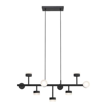 LED-Deckenleuchte an Stange COMFORT 9xLED/5W/230V schwarz