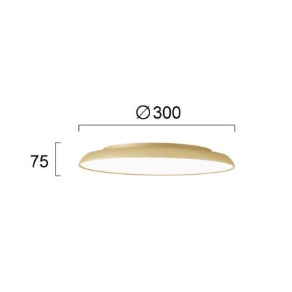 LED-Deckenleuchte ART LED/21W/230V goldfarben
