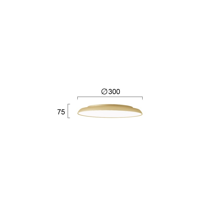 LED-Deckenleuchte ART LED/21W/230V goldfarben