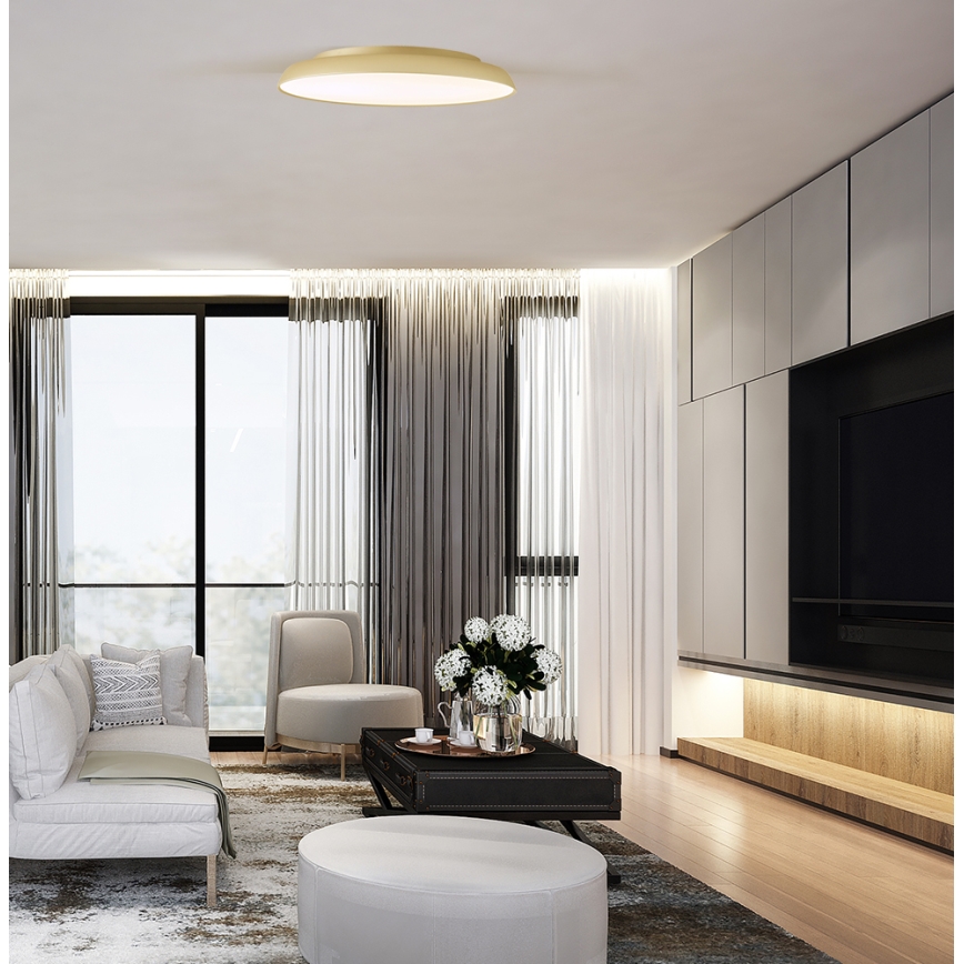 LED-Deckenleuchte ART LED/40W/230V goldfarben