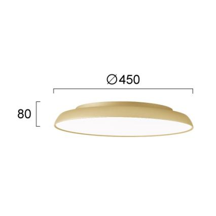 LED-Deckenleuchte ART LED/40W/230V goldfarben