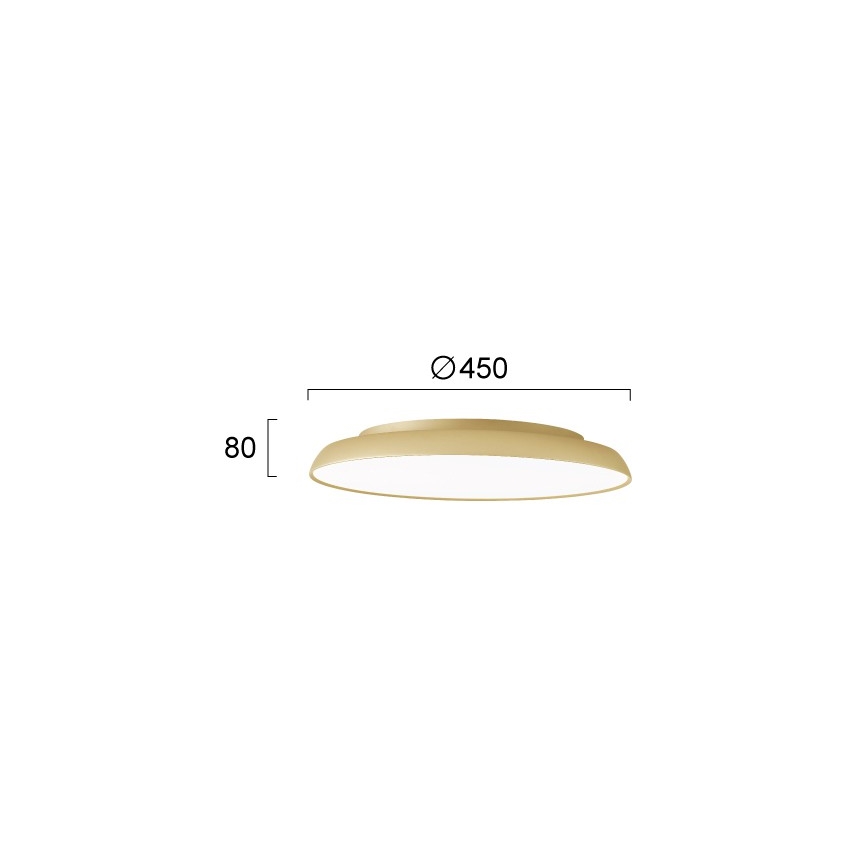 LED-Deckenleuchte ART LED/40W/230V goldfarben