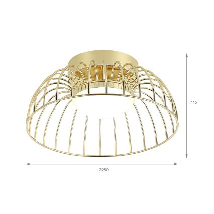 LED-Deckenleuchte BETSY LED/12W/230V Ø 25 cm gold