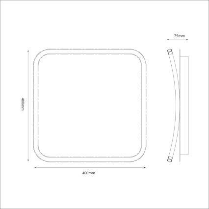 LED Deckenleuchte CALI LED/30W/230V 40x40 cm schwarz
