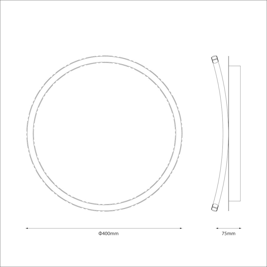 LED-Deckenleuchte CALI LED/30W/230V Ø 40 cm schwarz