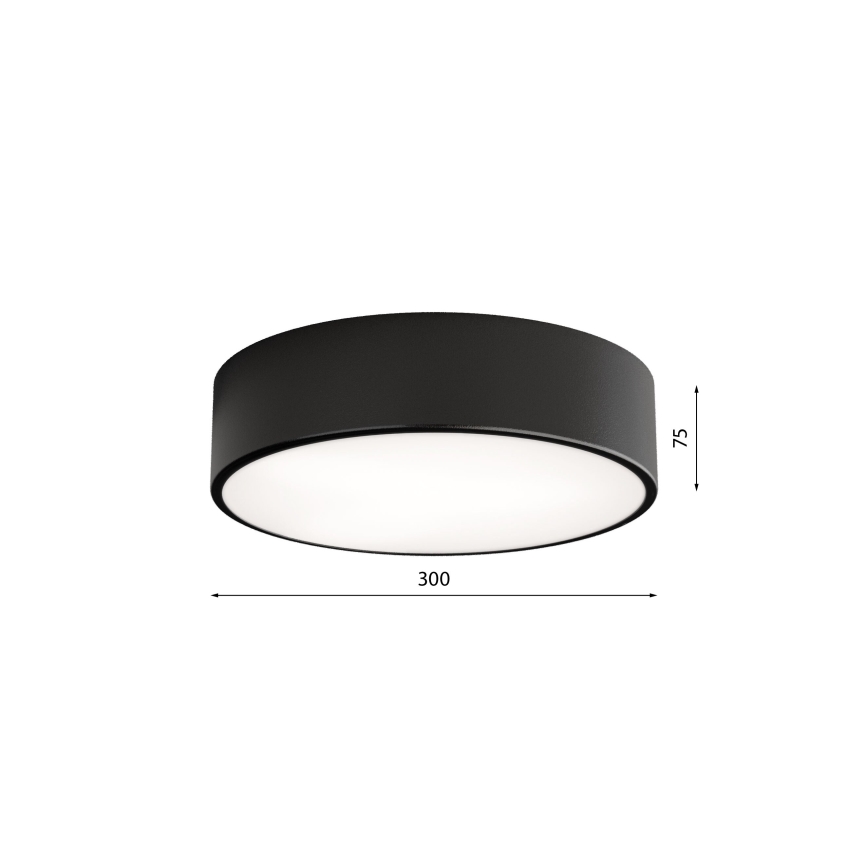 LED-Deckenleuchte CLEO LED/24W/230V 3000K d 30 cm schwarz