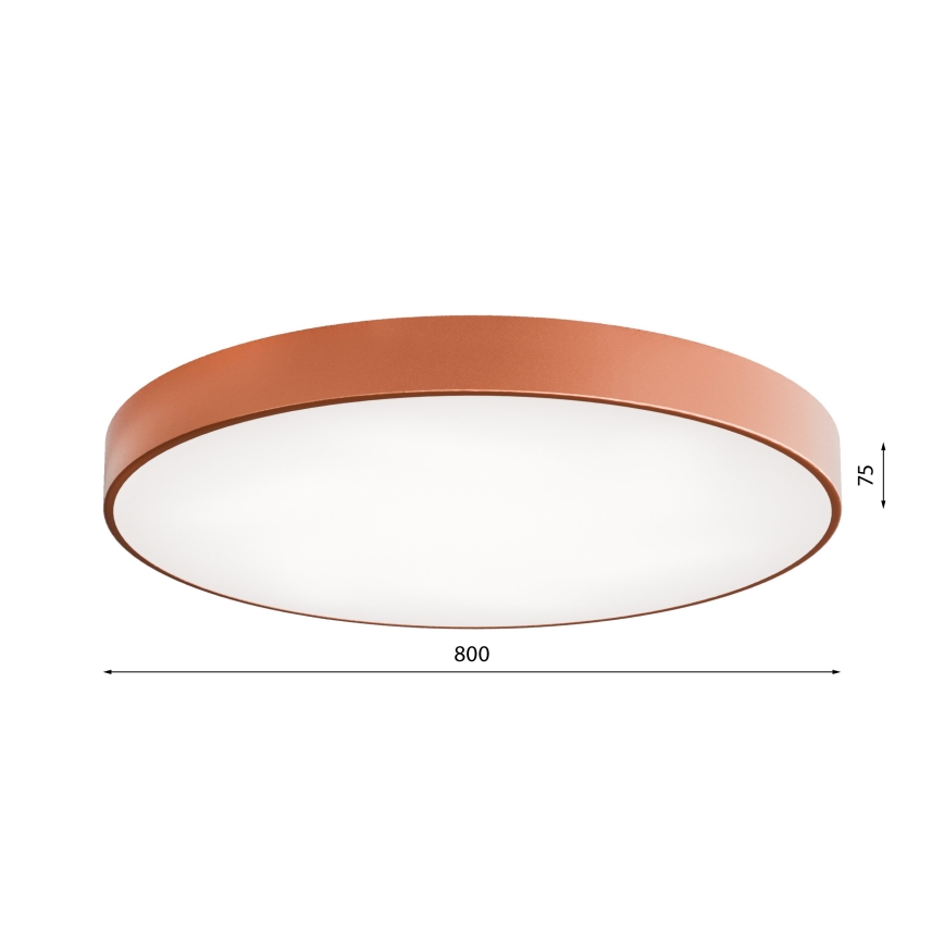 LED-Deckenleuchte CLEO LED/96W/230V 3000K d 80 cm kupfern