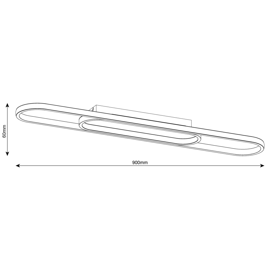 LED Deckenleuchte CORDOBA LED/26W/230V schwarz