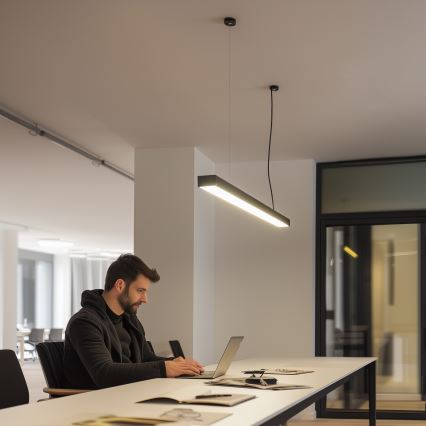 LED Deckenaufbau-Hängeleuchte CYNIDECO LED/45W/230V 4000K Schwarz