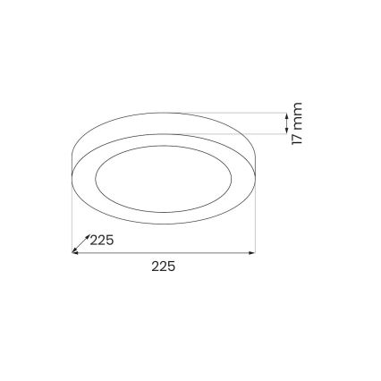 LED-Deckenleuchte EVORA LED/18W/230V 3000/4000/6000K Ø 22,5 cm schwarz