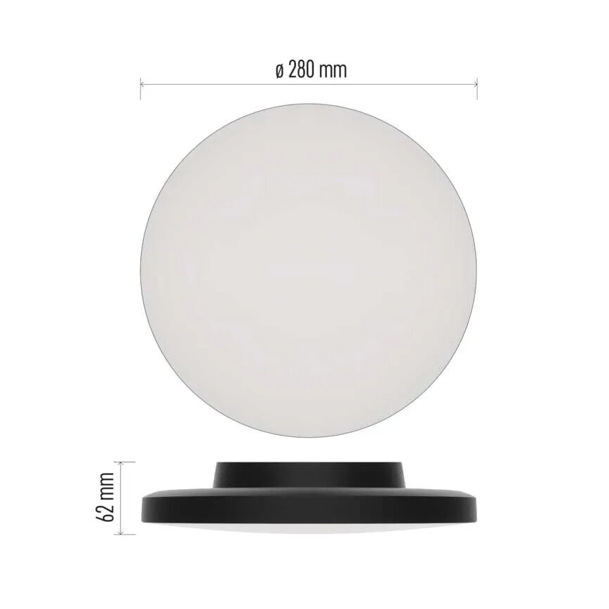 LED-Deckenleuchte für Badezimmer LED/15W/230V 3000/4000/5700K IP55 schwarz
