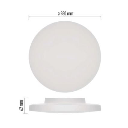 LED-Deckenleuchte für Badezimmer LED/15W/230V 3000/4000/5700K IP55 weiß