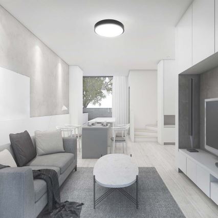 LED-Deckenleuchte für Badezimmer LED/24W/230V 6500K IP44 d 29,5 cm schwarz
