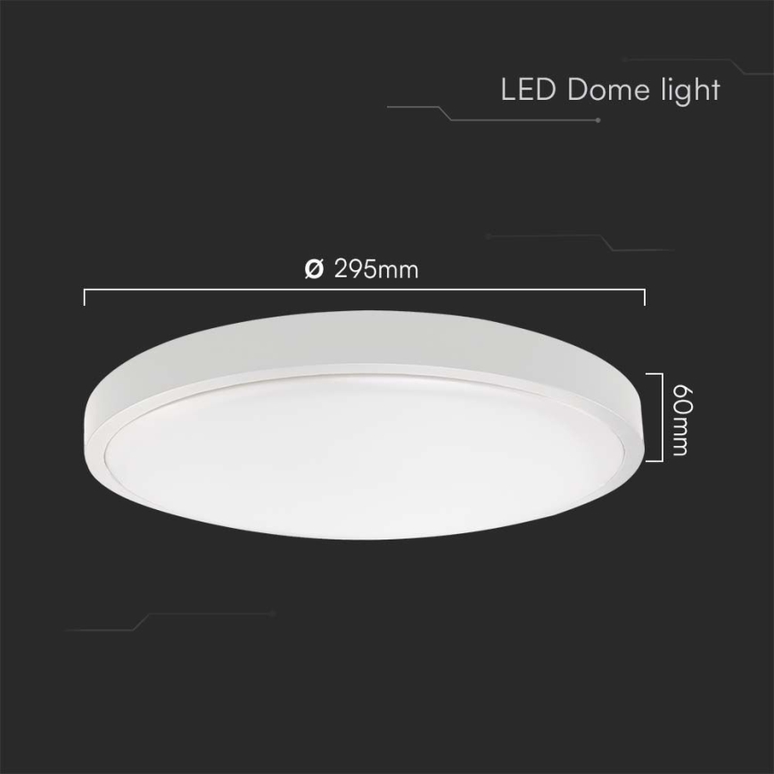 LED-Deckenleuchte für Badezimmer SAMSUNG CHIP LED/24W/230V IP44 6500K d 29 cm weiß