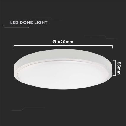 LED-Deckenleuchte für Badezimmer LED/30W/230V 3000K IP44 d 42 cm weiß
