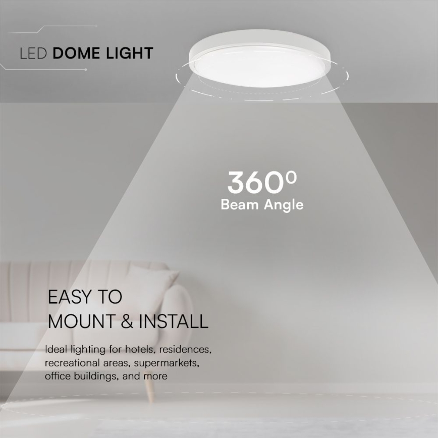 LED-Deckenleuchte für Badezimmer SAMSUNG CHIP LED/36W/230V IP44 6500K d 35 cm weiß