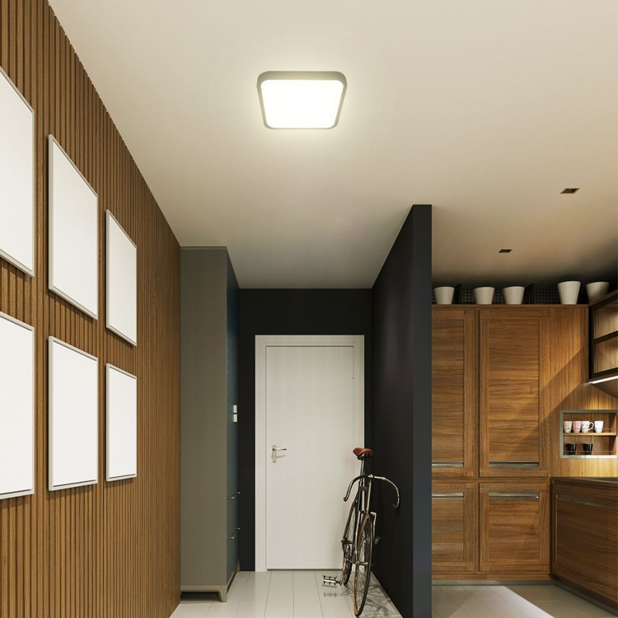 LED-Deckenleuchte für Badezimmer SAMSUNG CHIP LED/48W/230V IP44 4000K 42x42 cm schwarz