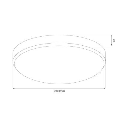 LED-Deckenleuchte für Badezimmer MAYA LED/15W/230V d 33 cm IP44 golden