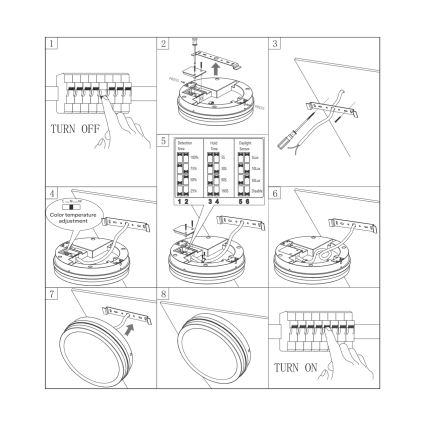 LED-Deckenleuchte für Badezimmer mit Sensor ELLÉ LED/24W/230V 3000/4000/6500K d 26 cm IP54 anthrazit