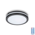 LED-Deckenleuchte für Badezimmer mit Sensor LED/12W/230V 3000/4000/6500K IP65 d 20 cm schwarz + Fernbedienung