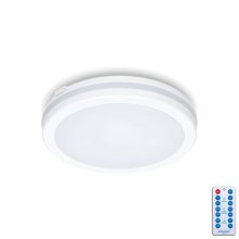 LED-Deckenleuchte für Badezimmer mit Sensor LED/12W/230V 3000/4000/6500K IP65 d 20 cm weiß + Fernbedienung