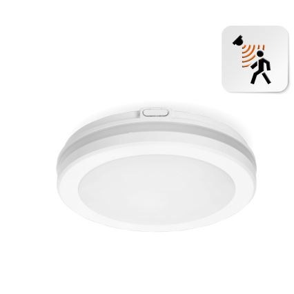 LED-Deckenleuchte für Badezimmer mit Sensor LED/12W/230V 3000/4000/6500K IP65 d 20 cm weiß + Fernbedienung