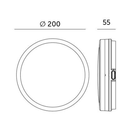 LED-Deckenleuchte für Badezimmer mit Sensor LED/12W/230V 3000/4000/6500K IP65 d 20 cm weiß + Fernbedienung