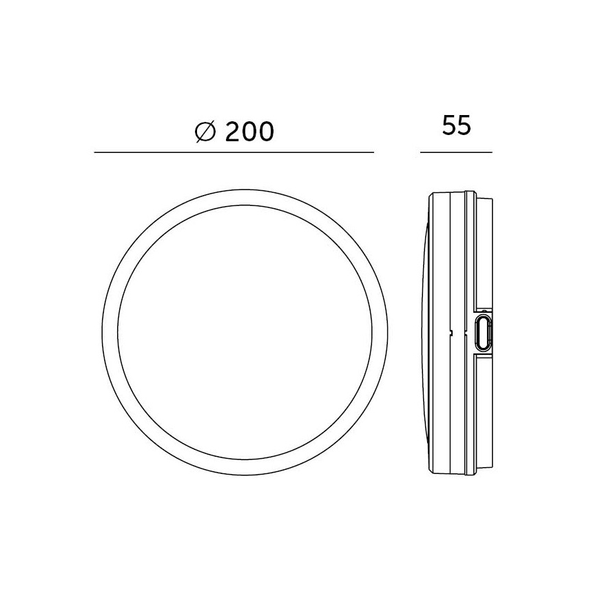LED-Deckenleuchte für Badezimmer mit Sensor LED/12W/230V 3000/4000/6500K IP65 d 20 cm weiß + Fernbedienung
