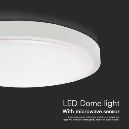 LED-Deckenleuchte für Badezimmer mit Sensor LED/18W/230V 3000K IP44 weiß + Fernbedienung