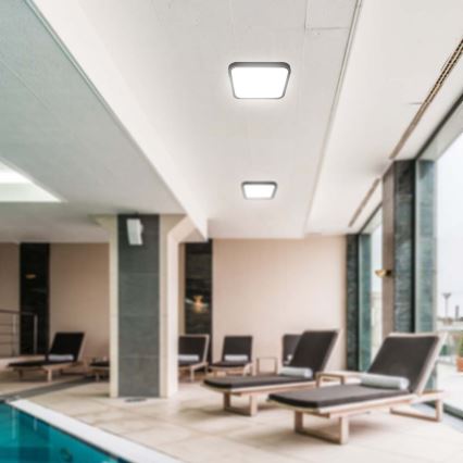 LED-Deckenleuchte für Badezimmer mit Sensor LED/18W/230V 4000K IP44 schwarz + Fernbedienung