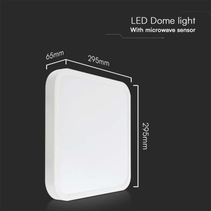 LED-Deckenleuchte für Badezimmer mit Sensor LED/18W/230V 4000K IP44 weiß + Fernbedienung