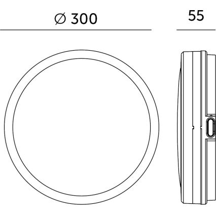 LED-Deckenleuchte für Badezimmer mit Sensor NAIROS LED/24W/230V IP65 3000/4000/6500K d 30 cm weiß + Fernbedienung
