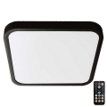 LED-Deckenleuchte für Badezimmer mit Sensor SAMSUNG CHIP LED/36W/230V IP44 4000K 42x42 cm schwarz + Fernbedienung