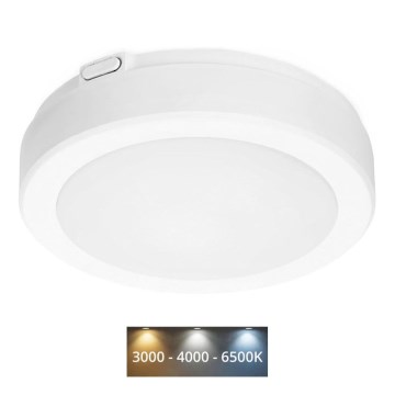 LED-Deckenleuchte für Badezimmer NAIROS LED/12W/230V 3000/4000/6500K IP65 d 20 cm weiß