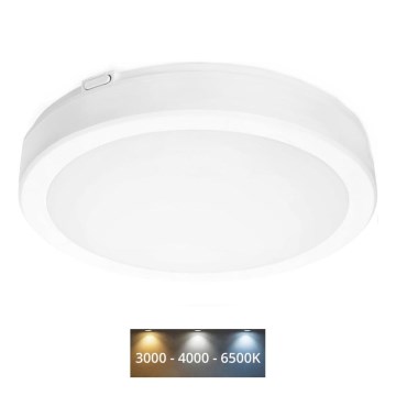 LED-Deckenleuchte für Badezimmer NAIROS LED/24W/230V 3000/4000/6500K IP65 d 30 weiß