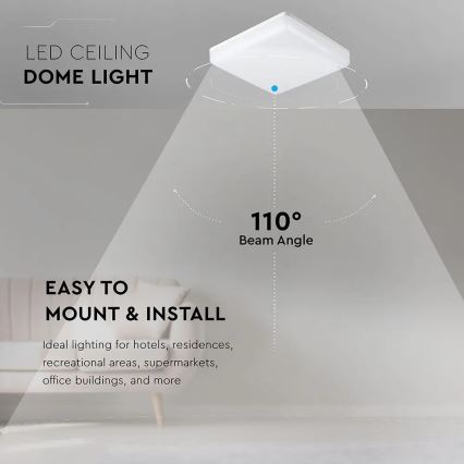 LED-Deckenleuchte für Badezimmer SAMSUNG CHIP LED/15W/230V 6500K IP44 20x20 cm