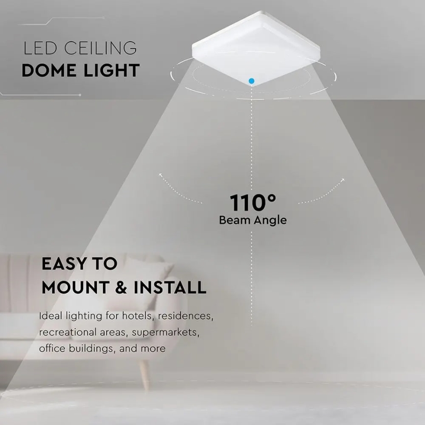 LED-Deckenleuchte für Badezimmer SAMSUNG CHIP LED/15W/230V 6500K IP44 20x20 cm