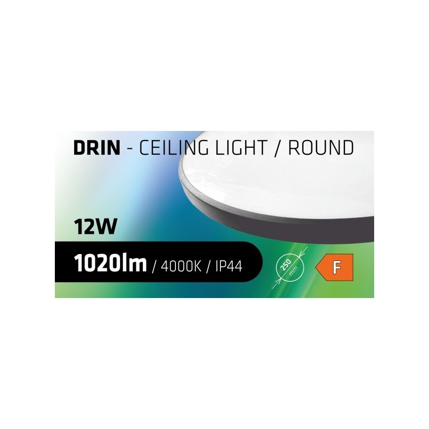 LED-Deckenleuchte für das Badezimmer CIRCLE LED/12W/230V 4000K d 25 cm IP44 schwarz
