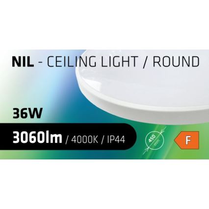 LED-Deckenleuchte für das Badezimmer CIRCLE LED/36W/230V 4000K d 45 cm IP44 weiß