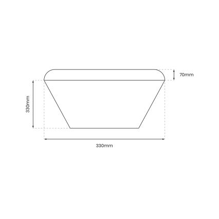 LED-Deckenleuchte für das Badezimmer NEMO LED/17W/230V IP44 schwarz